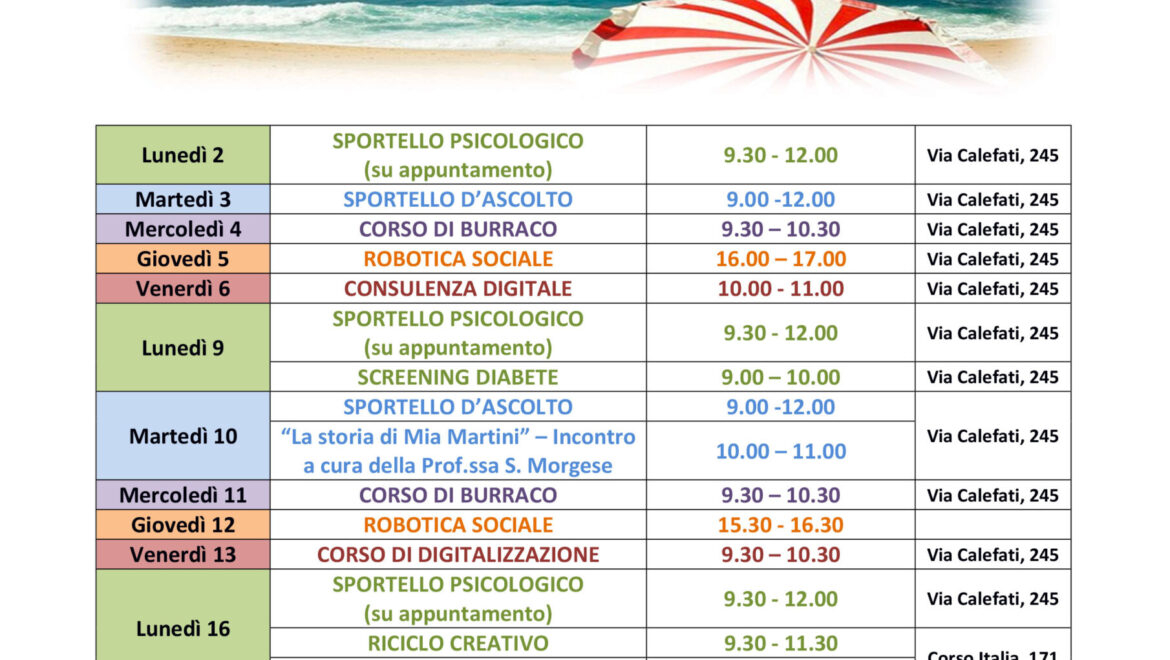 Programma SCIAM Settembre 2024